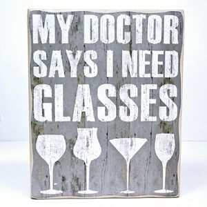 I Need Glasses Wood Decor